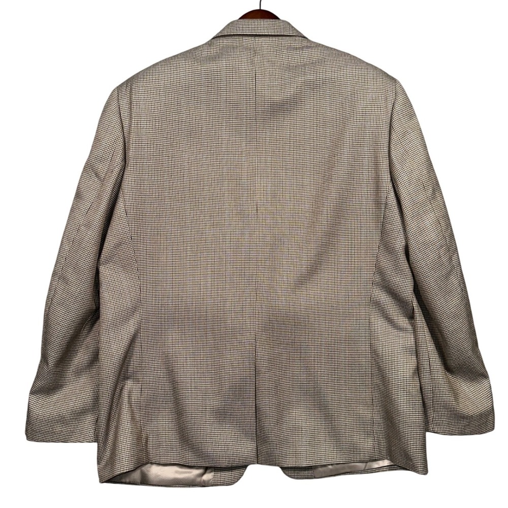 Lauren Ralph Lauren Blazer Mens 46R Tan Brown Houndstooth Sport Coat - Picture 3 of 7